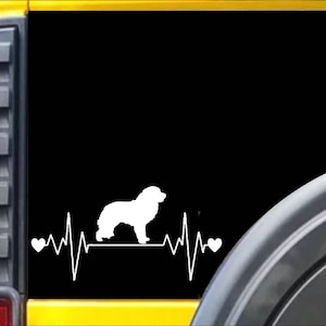 Great Pyrenees Lifeline Sticker k658 8 inch Dog Heartbeat Decal