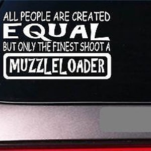 Muzzleloader Equal Sticker *G694* 8&quot; Vinyl Black Powder Deer Hunting Powder Horn
