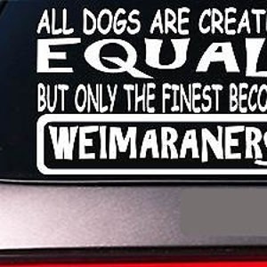 Weimaraners All Dogs Equal 6&quot; Sticker *E564* Quail Pheasant Hunt Vest Birddog