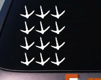 Turkey Feet 12-Pack Sticker Funny Car Decal Window Laptop