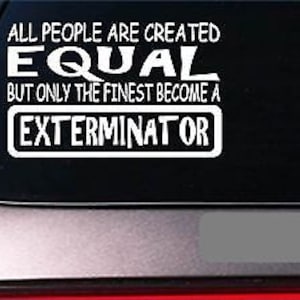 Exterminator Equal Sticker *G646* 8" Vinyl Roaches Mice Traps Termite Poison