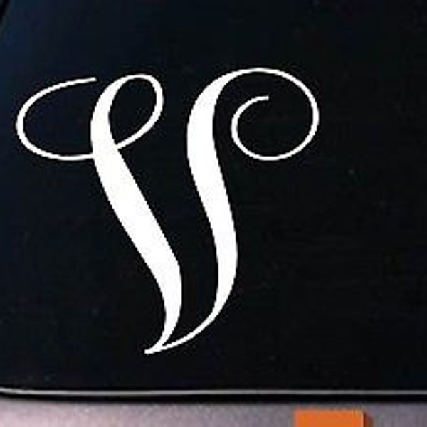 Letter V 6" Monogram Sticker Decal Truck Car Window Teach Craft Initials *D793*