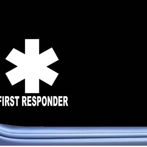 First Responder EMT Decal sticker M189 6&quot; star of life