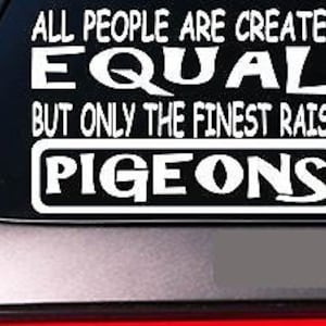 Pigeons All People Equal 6&quot; Sticker *E478* Decal Vinyl Incubator Pigeon Homing