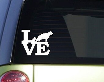 German Shepherd Love 6" Sticker *F139* Decal Gsd Rescue Dog German Schutzhund