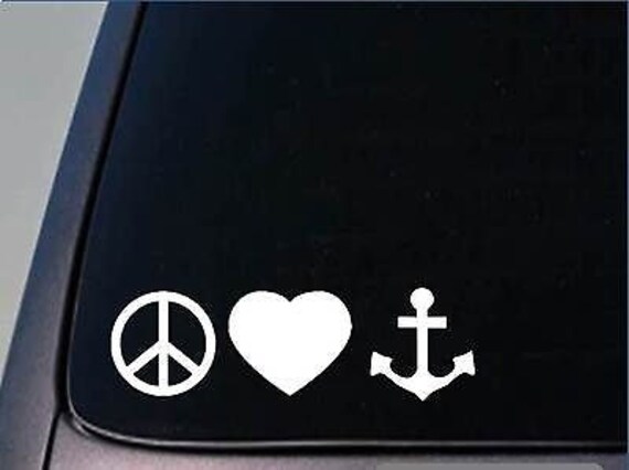 Peace Love Anchor Sticker H74 8 Vinyl Kayak Bass - Etsy