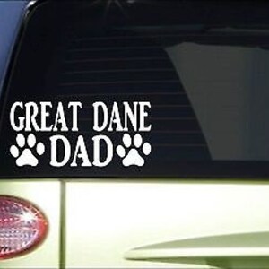 Great Dane Dad *H825* 8 Inch Sticker Decal German Mastiff Harlequin