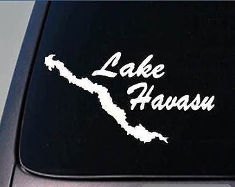 Lake Havasu Map Sticker *G900* 8" Vinyl Havasu Lake Spring Break Water Ski