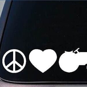 Peace Love Tractor Sticker *H149* 8&quot; Vinyl Farmer Farm