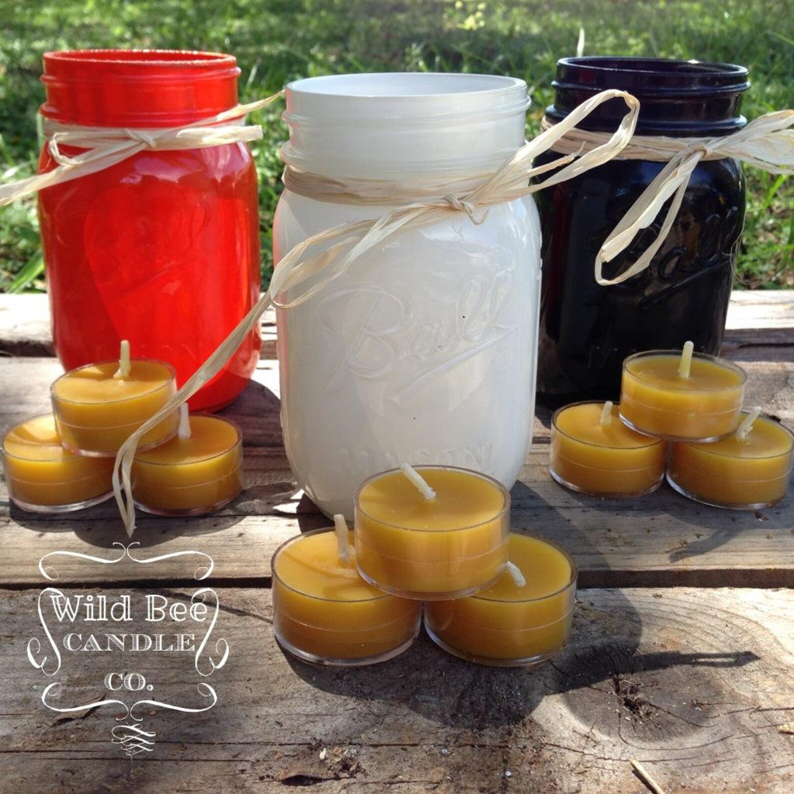 24 Handmade organic beeswax tealights Etsy