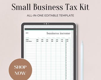 Small Business Tax Kit printable PDF– Savable, Printable, Monthly Planner