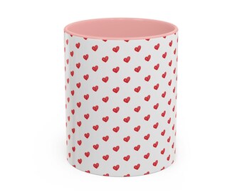 Mug, Valentines Day Gift for Her, Love, Watercolor Design Coffee Cup, Romantic Tea Mug, Anniversary Present, Kitchen Decor