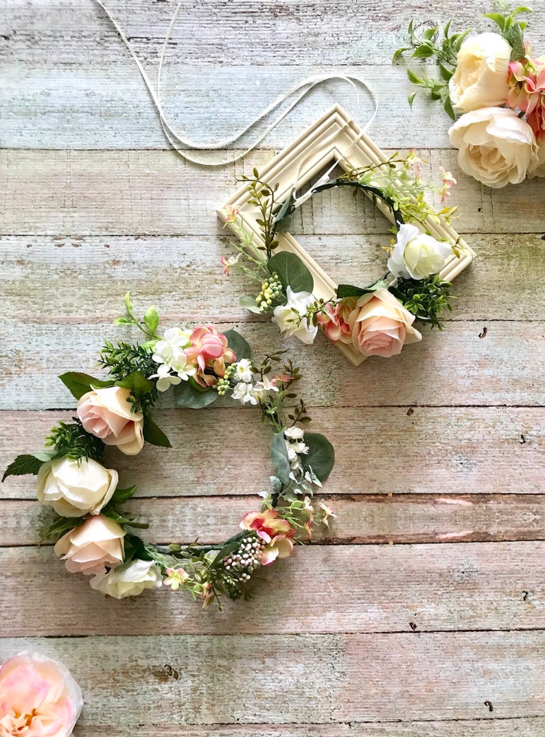 Mom and Baby Matching Crowns Touch Of Pink Crown Wedding Etsy