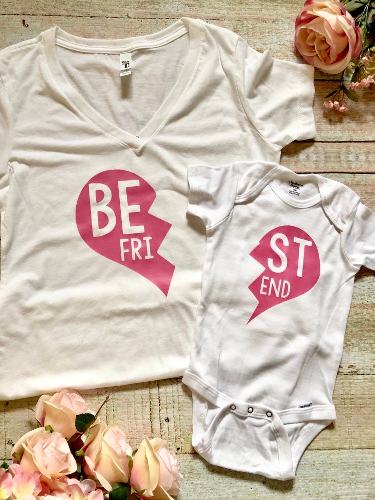 Mom and Baby Best Friend Shirt Set Valentine Shirt First | Etsy