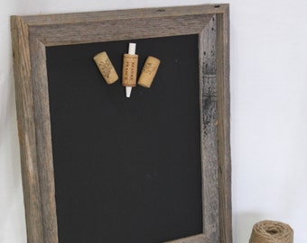 Rustic Chalkboard 11 x 14 Magnetic Message Board  Magnet Board - Wedding Kitchen Menu board