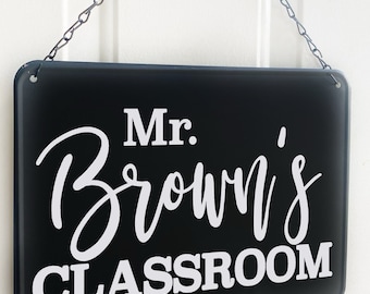 MAKE YOUR SIGN - Personalized Hanging Chalkboard Signs - Front Door -  Office - Classroom - Photo Prop - Custom Gift