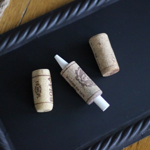 Wine Cork Chalk holder Magnets - Set of 3