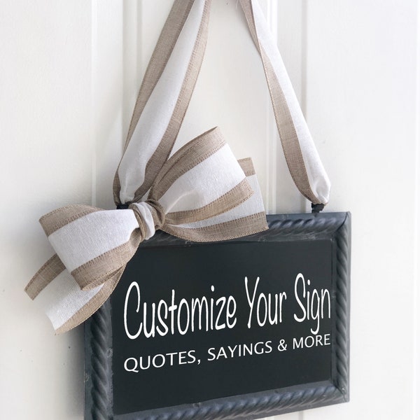 Hanging Chalkboard Sign Etsy