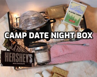 BESTSELLER! S'more Date Night Box for Two | Camp Date at Home | Anniversary Birthday Boyfriend Husband Gift | Couple Gift | Camp Date Night