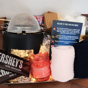 BESTSELLER Camp Date Night Box for Two Camp Smore Set Camping Kit Activity Box Couple Gift Basket Date Night Kit for Couple image 7