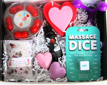 Massage Date Night Box for Two | Romantic Date Night for Couples |  Birthday Gift Basket | Luxury Spa Gift | Spa Massage Box | Gift for Her