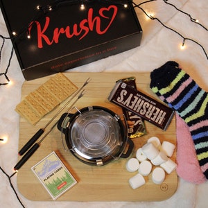 BESTSELLER Camp Date Night Box for Two Camp Smore Set Camping Kit Activity Box Couple Gift Basket Date Night Kit for Couple image 5