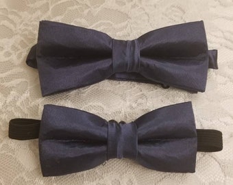 Navy Blue Adult and Kid Bowties