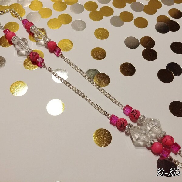 Matinee Length Beaded Chain Necklace