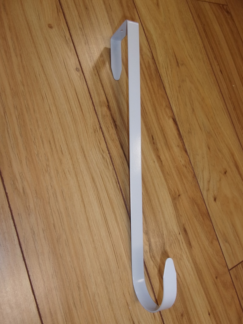 White Metal Wreath Hanger Over the Door Wreath Hanger White Etsy