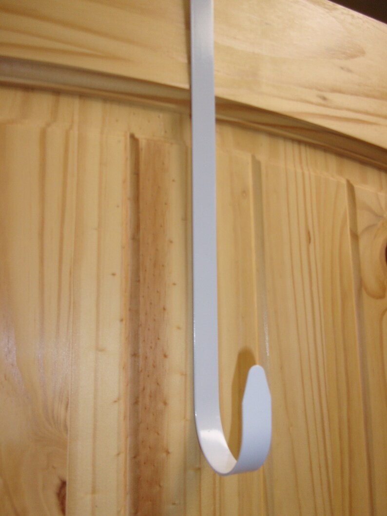 White Metal Wreath Hanger Over the Door Wreath Hanger White Etsy