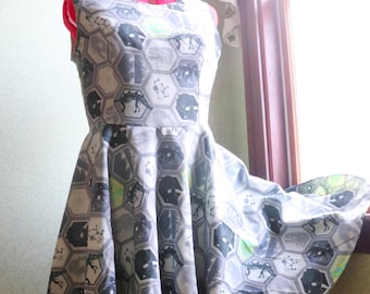 Jurassic World Spin Dress One of a Kind Upcycled Sheet Garment Womens Medium-Large