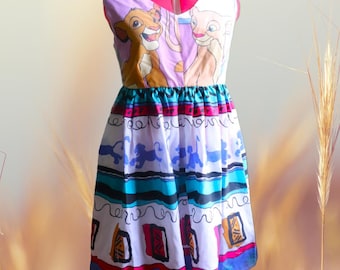 The Lion King Babydoll Dress, Upcycled Vintage Pillowcase Dress
