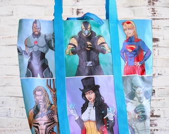 DC Comics Upcycled Canvas Poster Beachy Tote Bag
