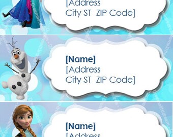 Frozen Address Label Etsy