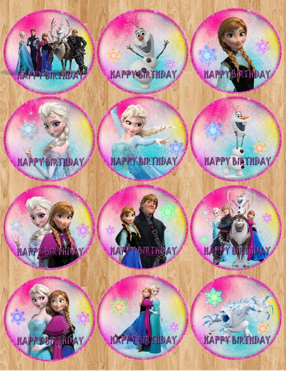 disney frozen disney frozen birthday printable stickers etsy
