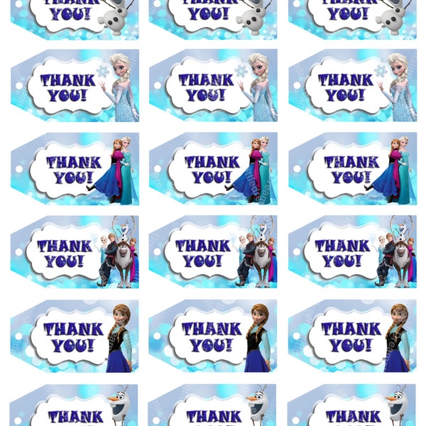 Frozen Thank You - Etsy
