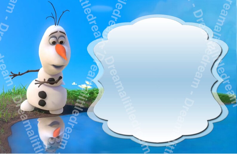 olaf in summer editable label etsy