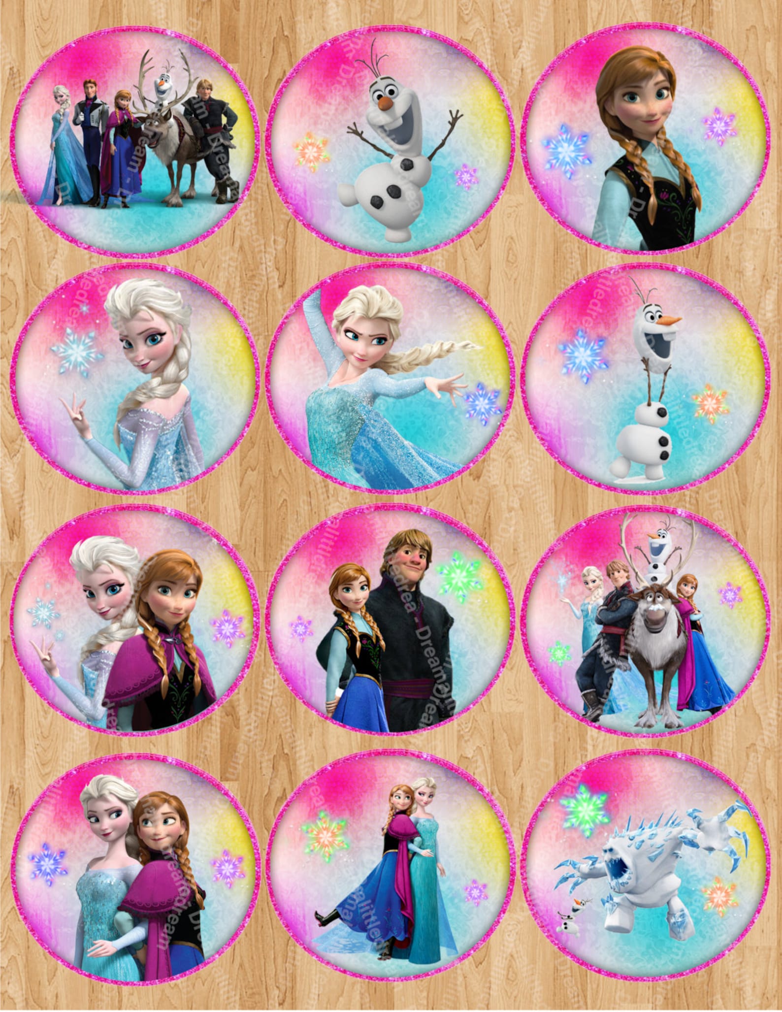 Disney Frozen Disney Frozen Birthday Printable Stickers Etsy