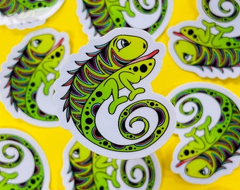 Mini Izzy the Iguana Sticker (WATERPROOF)