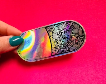 Holo Pill Sticker (WATERPROOF)