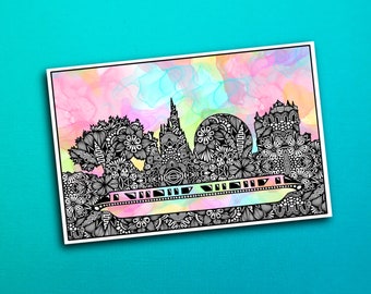 Magical Skyline Sticker (WATERPROOF)