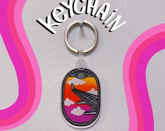 New Airplane Window Acrylic Keychain