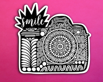 Smile Camera Sticker (WATERPROOF)
