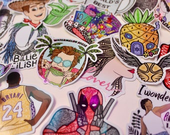 Characters Themed Mystery Pack (5 waterproof stickers)