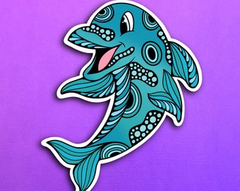 Deborah the Dolphin Sticker (WATERPROOF)