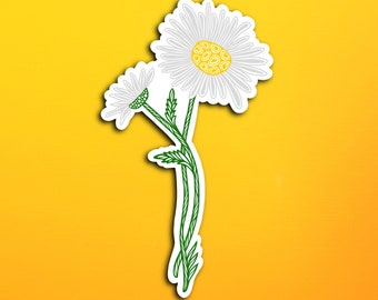 Daisy April Birth Flower Sticker (WATERPROOF)