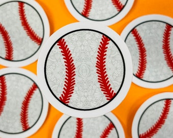 Mini Baseball Sticker (WATERPROOF)