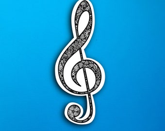 Treble Clef Sticker (WATERPROOF)