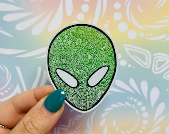 Misprinted Alien Sticker (WATERPROOF)