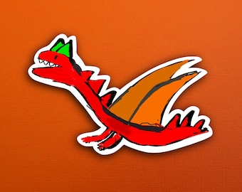 Eli's Drake the Dragon Sticker (WATERPROOF)